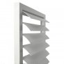 Kovová bílá ventilační mřížka se žaluzií GRM 485 x 485 mm
