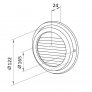 Ventilační mřížka nerez kulatá 125 mm GM 125 RUN