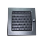 Krbová ventilační mřížka se žaluzií Haco LKM 170x170 grafit