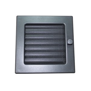Krbová ventilační mřížka se žaluzií Haco LKM 170x170 grafit