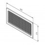 Krbová ventilační mřížka se žaluzií Haco LKM 170x490 grafit