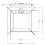Revizní dvířka akustická pod sádrokarton 600 x 600 x 25 34dB klička