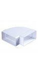 Ohyb plochého kanálu vodorovný 110x55 mm PVC