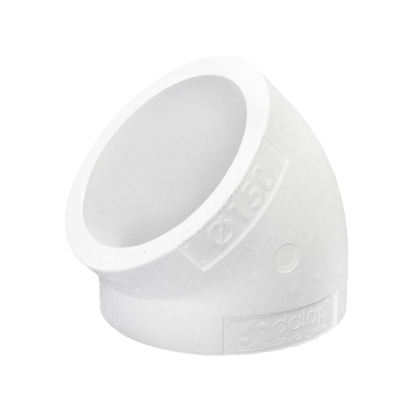Potrubní izolace EPS 691 pro kruhové koleno 150 mm/45st. - Kliknutím na obrázek zavřete