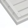Kovová bílá ventilační mřížka se žaluzií GRM 485 x 485 mm
