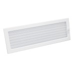Krbová ventilační mřížka se žaluzií Haco LKM 170x490 bílá