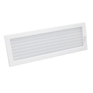Krbová ventilační mřížka se žaluzií Haco LKM 170x490 bílá