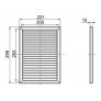 Ventilační mřížka plast 299x221 mm MV160s