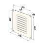 Ventilační mřížka hliníková 245 x 195 mm MVMPO245*195