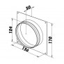 Příruba s rámečkem FMK 125 mm kovová Zn