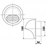 Ventilační mřížka nerez kulatá UVL 125 mm