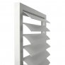 Kovová bílá ventilační mřížka se žaluzií GRM 400 x 400 mm
