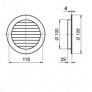 Ventilační mřížka kulatá MV 100 mm bVs
