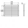Ventilační mřížka plast 299x221 mm MV170s