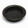 Hnědá ventilační mřížka kulatá MV 100 mm bVs