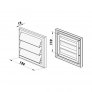 Ventilační mřížka se žaluzií 154x154 mm/MV100J hnědá