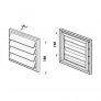 Ventilační mřížka se žaluzií 186x186 mm/MV120J