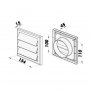 Ventilační mřížka se žaluzií 154x154-100mm/MV100VJ hnědá