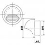Ventilační mřížka nerez kulatá UVL 200 mm