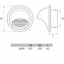 Ventilační mřížka nerez kulatá UVL 160 mm