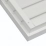 Kovová bílá ventilační mřížka se žaluzií GRM 400 x 400 mm