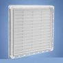 Ventilační mřížka plastová VM 200x200 B bílá s rámečkem