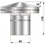 Ventilační protidešťová hlavice PS 100 mm