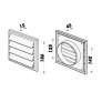Ventilační mřížka se žaluzií 186x186-125mm/MV120VJ