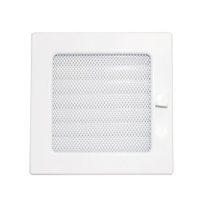 Krbová ventilační mřížka se žaluzií Haco LKM 170x170 bílá