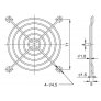 Mřížka na ventilátor 80x80 SUNON FG-08