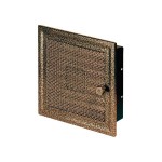 Krbová ventilační mřížka se žaluzií 166x166 antické zlato Krbová ventilační mřížka se žaluzií 166x166 antické zlato