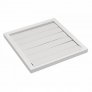 Kovová bílá ventilační mřížka se žaluzií GRM 485 x 485 mm