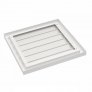Kovová bílá ventilační mřížka se žaluzií GRM 485 x 485 mm