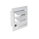 Kovová vestavná ventilační mřížka se žaluzií ELO 150x150 Kovová vestavná ventilační mřížka se žaluzií ELO 150x150