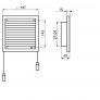 Ventilační mřížka s regulací 187x187 mm/MV120VRs