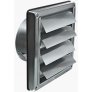 Nerez ventilační mřížka se žaluzií a přírubou MVM100VJN