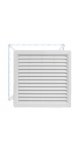 Ventilační mřížka plastová VM 150x200 B bílá s rámečkem
