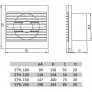 Ventilátor do koupelny Dospel Styl 120 S-P se zpětnou klapkou