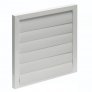 Kovová bílá ventilační mřížka se žaluzií GRM 485 x 485 mm