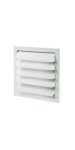 Kovová bílá ventilační mřížka se žaluzií GRM 400 x 400 mm