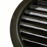 Hnědá ventilační mřížka kulatá MV 100 mm bVs