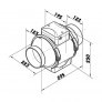 Potrubní ventilátor Vents TT 125 S silnější motor