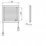 Ventilační mřížka s regulací 187x187 mm/MV120Rs