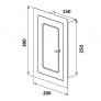 Komínová dvířka dvojitá hnědá měď 150 x 250 mm DMW79BR