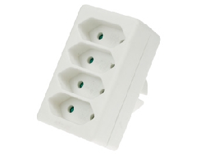 Rozbočka 4 zásuvky 230V 4x2,5A