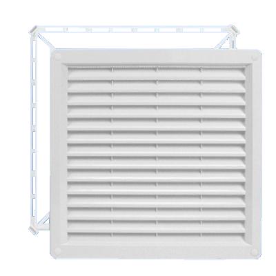 Ventilační mřížka plastová VM 300x300 B bílá s rámečkem - Kliknutím na obrázek zavřete