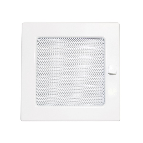 Krbová ventilační mřížka se žaluzií Haco LKM 170x170 bílá - Kliknutím na obrázek zavřete