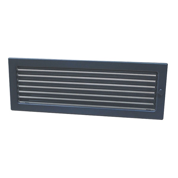 Krbová ventilační mřížka se žaluzií Haco LKM 170x490 grafit - Kliknutím na obrázek zavřete