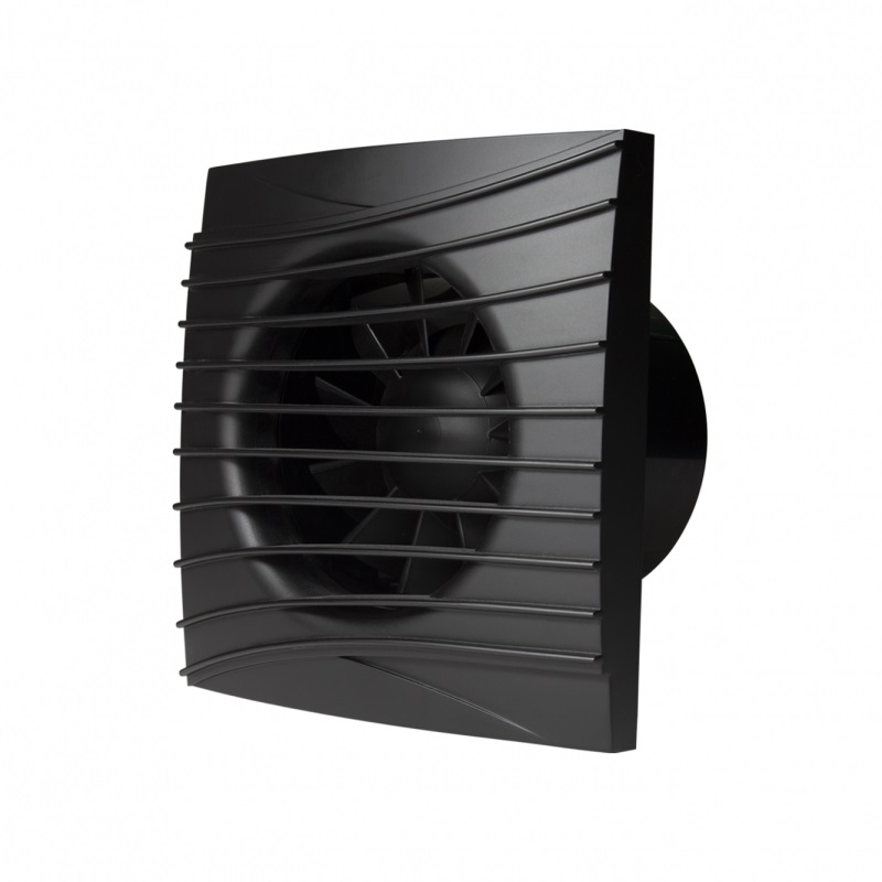 Ventilátor tichý Dalap 100 DARK se zpětnou klapkou - Kliknutím na obrázek zavřete
