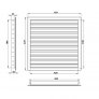 Ventilační mřížka hliníková 450x200 mm WDP